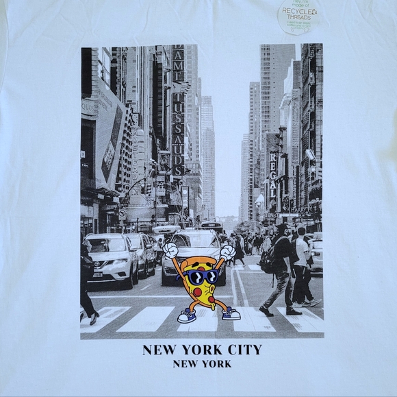 Recycled♻️Threads New York City🏙 Pizza🍕 Graphic Tee👕 - NWT - Picture 11 of 15
